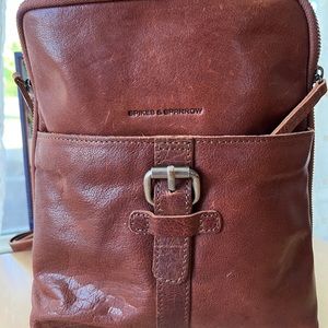 Spikes & sparrow brown leather backpack
